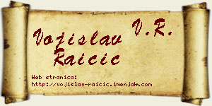 Vojislav Raičić vizit kartica